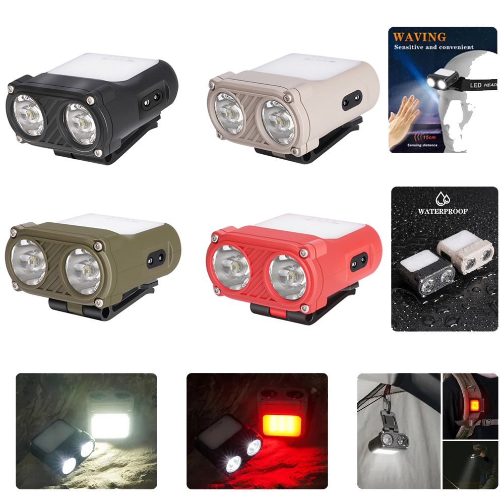 Đèn LED COB Mini Cảm Biến Dạng Kẹp Mũ Lưỡi Trai Có Thể Sạc Lại Type-C Cho Hoạt Động Ngoài Trời