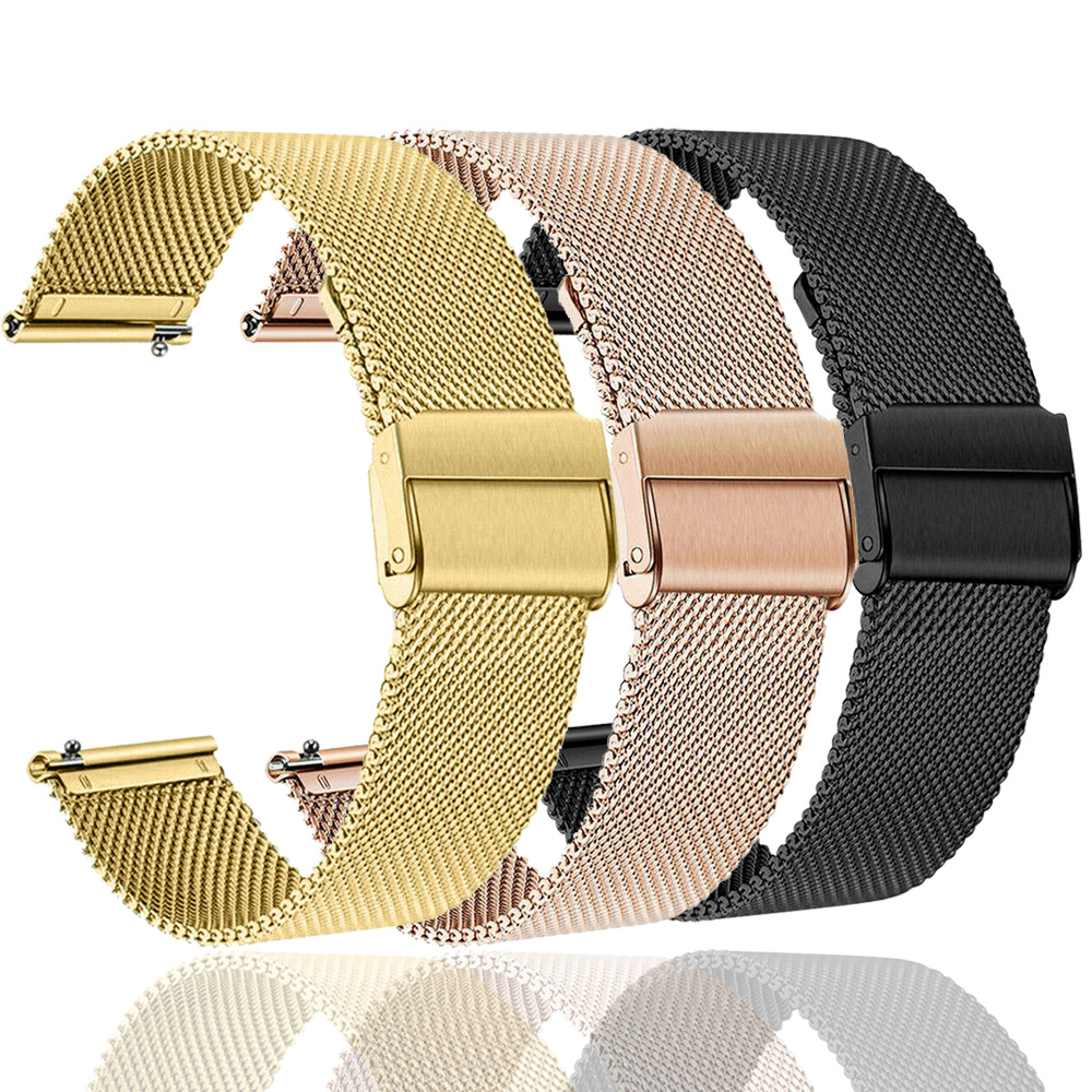 20 22mm cho garmin vivoactive 4 3 4s band magnetic milanese strap vòng đeo tay bằng thép không gỉ cho garmin venu sq forerunner 245 265 255 music band