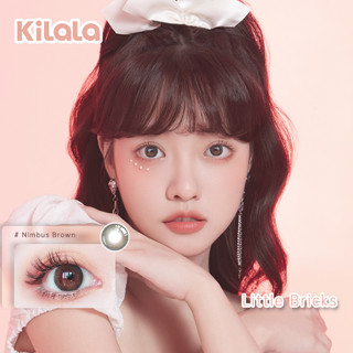 Kính áp tròng Kilala màu nâu Nimbus Brown và Cream Brown DIA 14.2mm lens cận 1 tháng có độ (0-8) 1 cặp