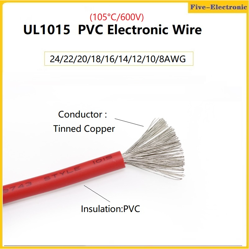 10Meter UL1015 Cuộn Dây Đồng Thiếc PVC  Cách Điện 24AWG 20AWG 22AWG 20AWG 18AWG 16AWG Thân Thiện Với Môi Trường Tự Làm