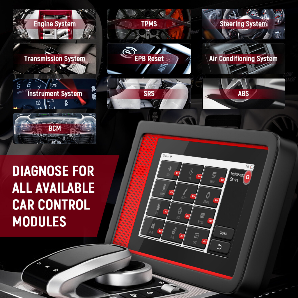 Thinktool mini Full System Máy quét ô tô 10 Chức năng OBD + 28 Chức năng Đặt lại  ABS SAS TPS BMS EPB TPMS