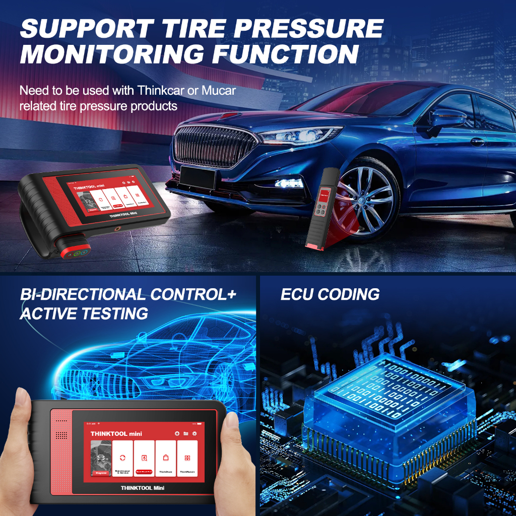 Thinktool mini Full System Máy quét ô tô 10 Chức năng OBD + 28 Chức năng Đặt lại  ABS SAS TPS BMS EPB TPMS