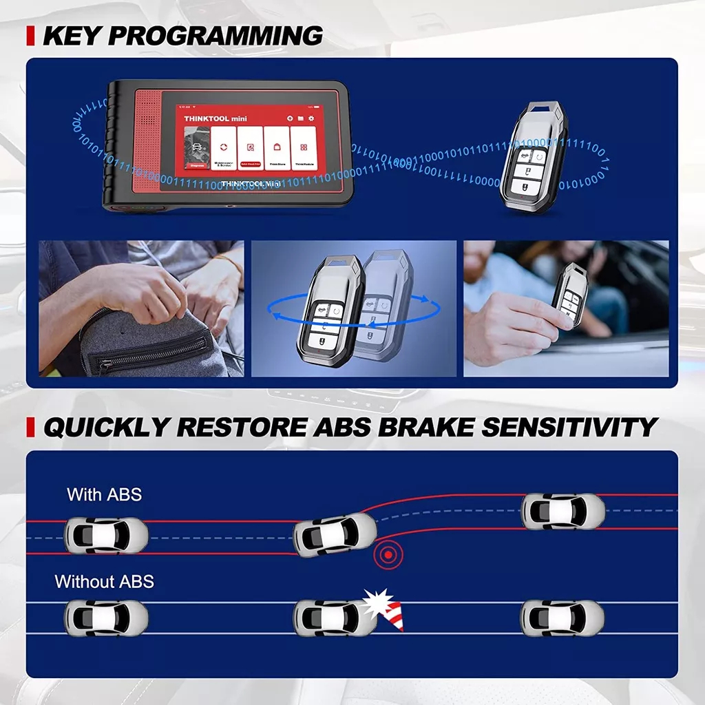Thinktool mini Full System Máy quét ô tô 10 Chức năng OBD + 28 Chức năng Đặt lại  ABS SAS TPS BMS EPB TPMS