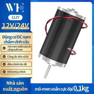 31ZY DC Động Cơ Tốc Độ Cao 12V 24V 3500rpm-8000rpm PWM Bộ Điều Khiển Đảo Ngược Nam Châm Vĩnh Cửu Tiếng Ồn Thấp Động Cơ Kim Loại Động Cơ Điện