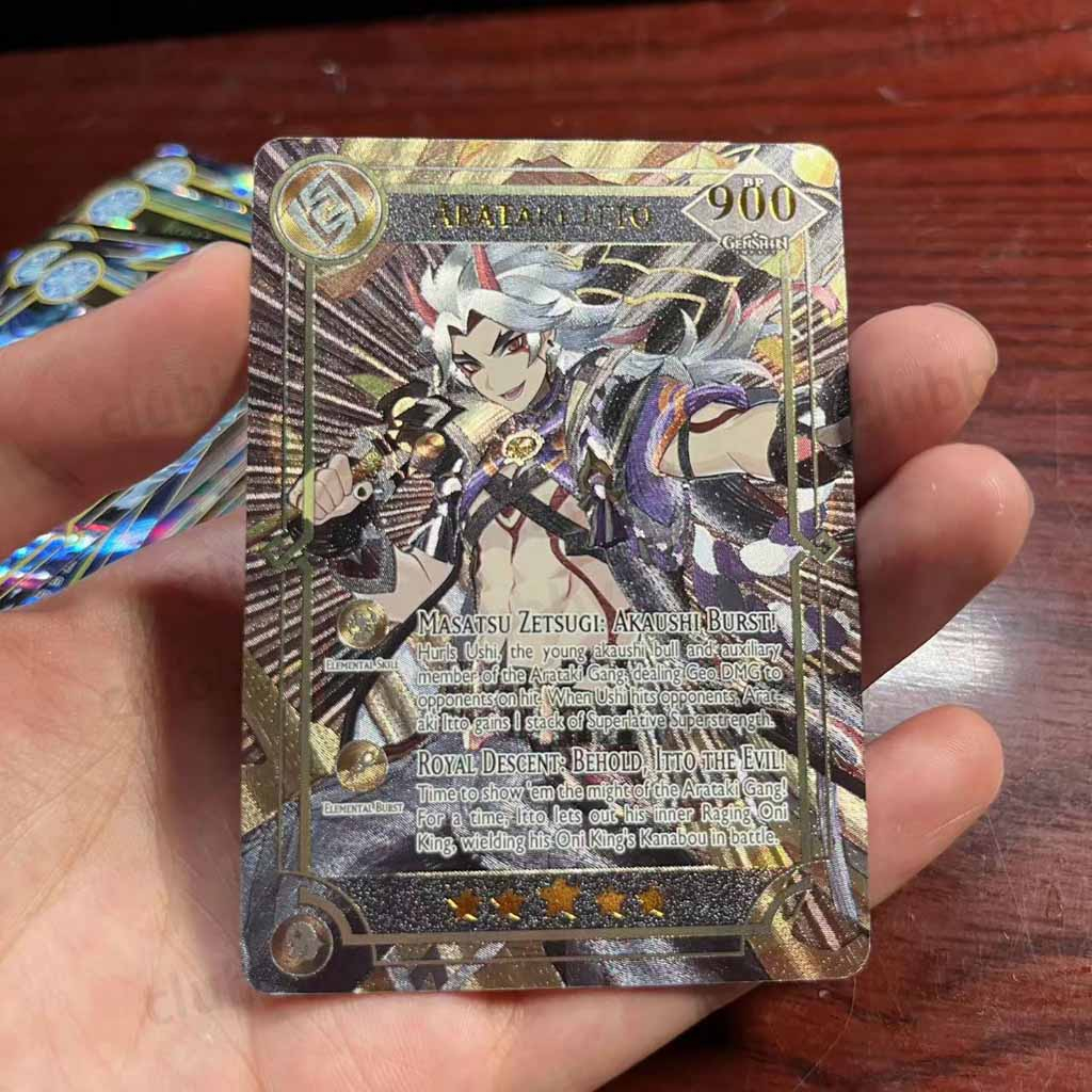 Hộp 60 thẻ genshin impact thẻ ảnh ba chiều nhân vật anime hiếm