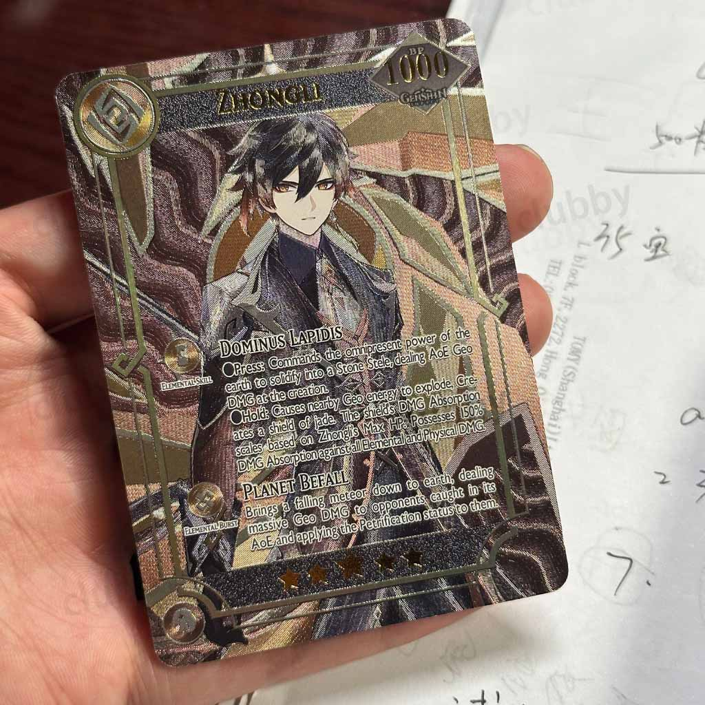 Hộp 60 thẻ genshin impact thẻ ảnh ba chiều nhân vật anime hiếm