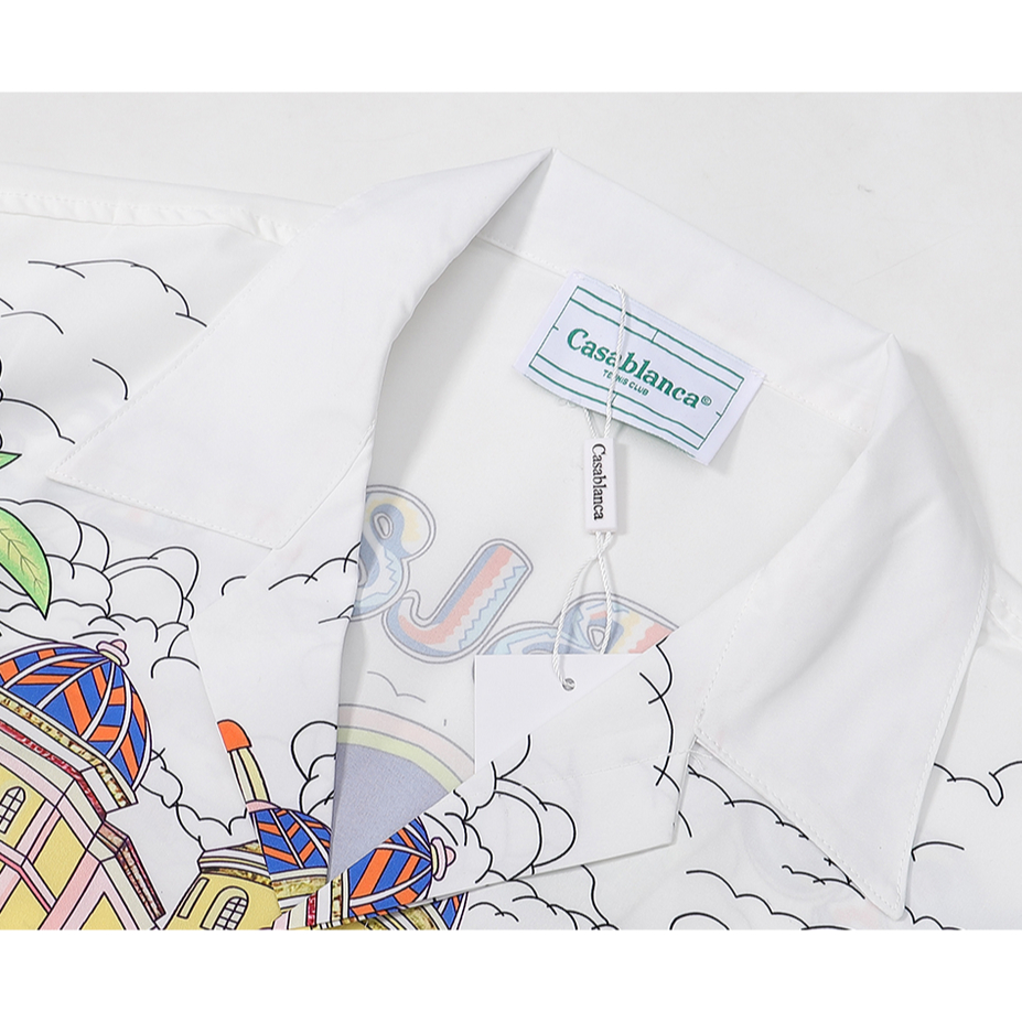 Áo Sơ Mi cotton Tay Dài In Họa Tiết Casablanca Thời Trang Cho Nam Và Nữ