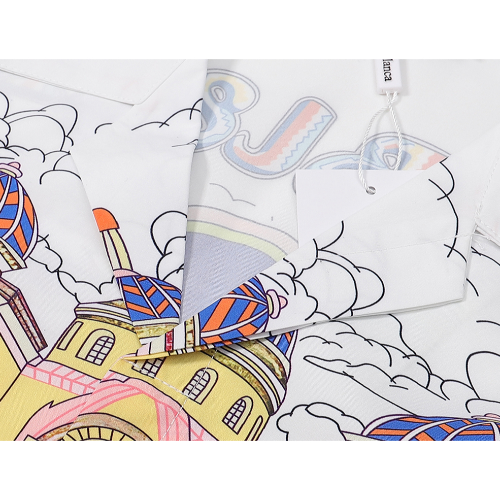 Áo Sơ Mi cotton Tay Dài In Họa Tiết Casablanca Thời Trang Cho Nam Và Nữ