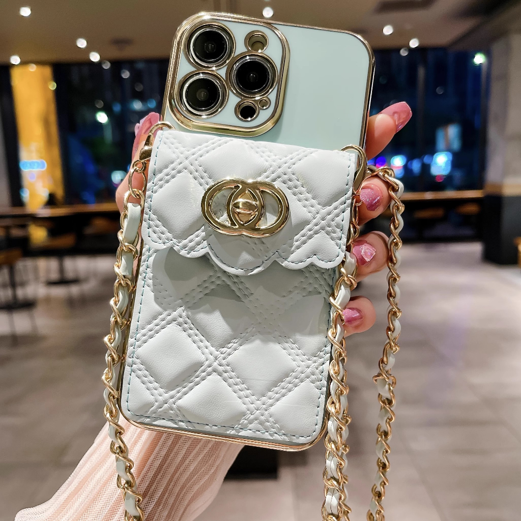 Ốp Điện Thoại Kiểu Ví Có Dây Đeo Chéo Cho iPhone 13 14 Pro Max 12 11 Pro XS Max 7 8 Plus