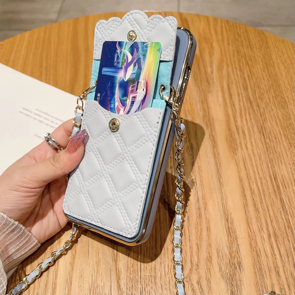 Ốp Điện Thoại Kiểu Ví Có Dây Đeo Chéo Cho iPhone 13 14 Pro Max 12 11 Pro XS Max 7 8 Plus