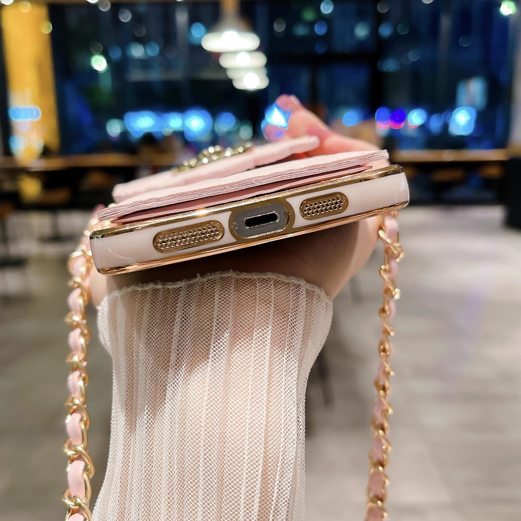 Ốp Điện Thoại Kiểu Ví Có Dây Đeo Chéo Cho iPhone 13 14 Pro Max 12 11 Pro XS Max 7 8 Plus