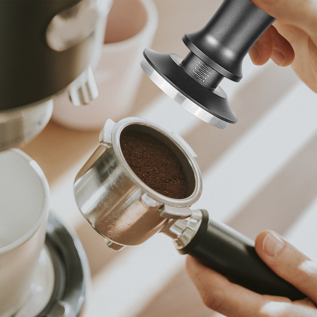 Tamper Cà Phê Bằng Thép Không Gỉ Máy Pha Cà Phê Tamper Phân Phối Bột Cà Phê Phần Barista Cho Bã Cà Phê Nhà Hàng Nhà Bếp, Quầy Bar