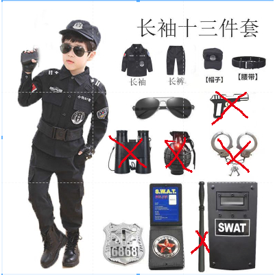 Bộ Đồ Chơi Cảnh Sát Gồm Áo Thun Tay Ngắn Và Quần Short Cho Bé Trai