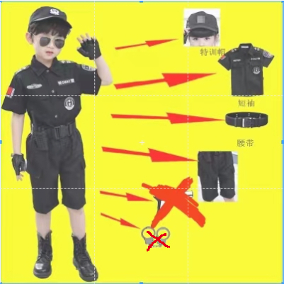 Bộ Đồ Chơi Cảnh Sát Gồm Áo Thun Tay Ngắn Và Quần Short Cho Bé Trai