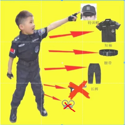 Bộ Đồ Chơi Cảnh Sát Gồm Áo Thun Tay Ngắn Và Quần Short Cho Bé Trai