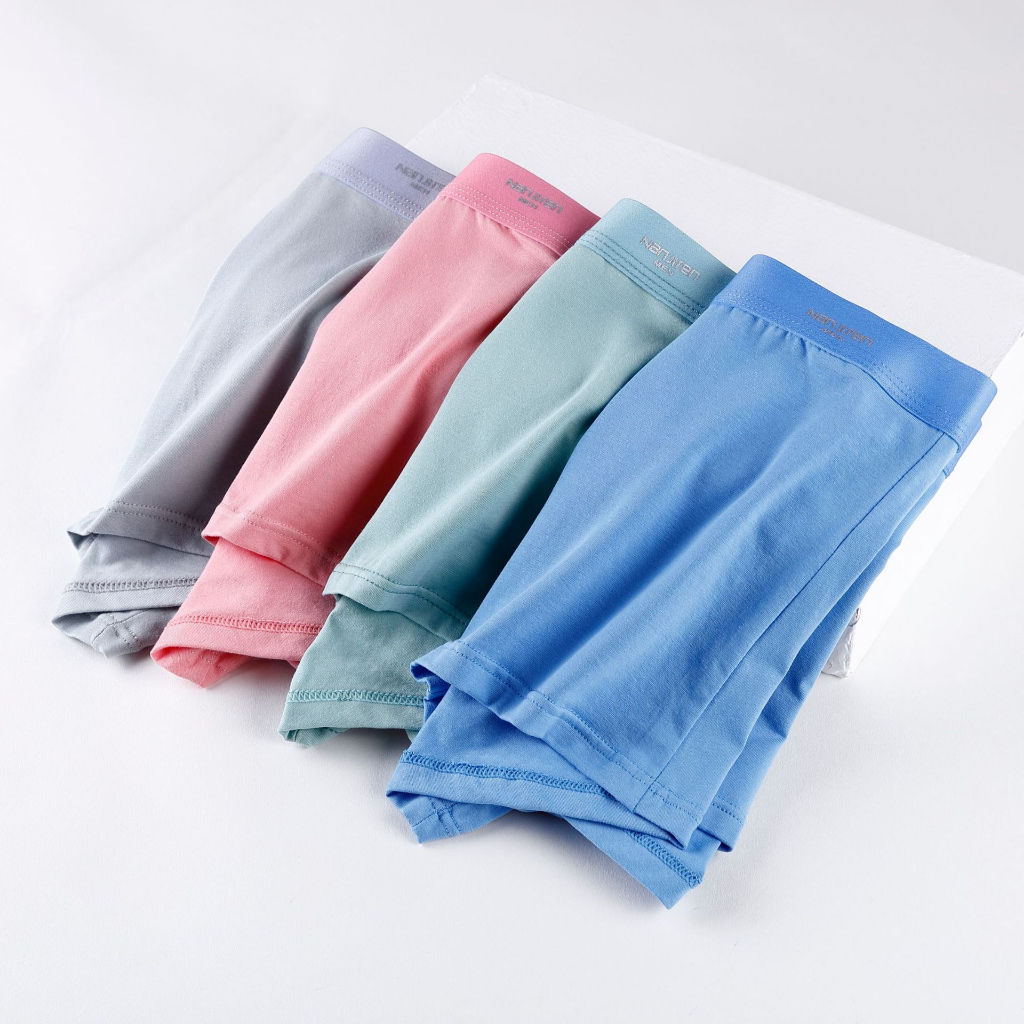 Quần Lót Nam Boxer Thun Lạnh Combo 4 Cái Cao Cấp Chiếc Chất Liệu Cotton Mềm Mại Mát Mẻ Với Kiểu Dáng Hiện Đại Đàn Hồi Tốt ,Quần Sịp Đùi Nam Su Thun Lụa Ép Lạnh Siêu Mát TTL380