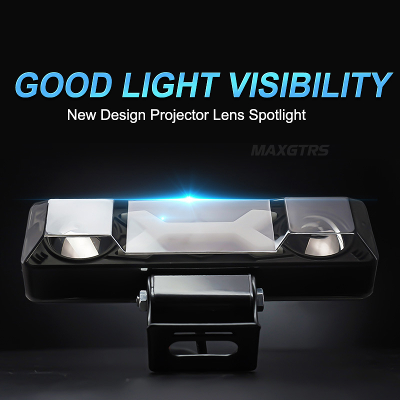 Đèn Pha LED Mini MAXGTRS Siêu Sáng Chuyên Dụng Cho Xe Mô Tô ATV DC 8-80V