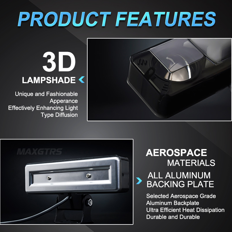 Đèn Pha LED Mini MAXGTRS Siêu Sáng Chuyên Dụng Cho Xe Mô Tô ATV DC 8-80V