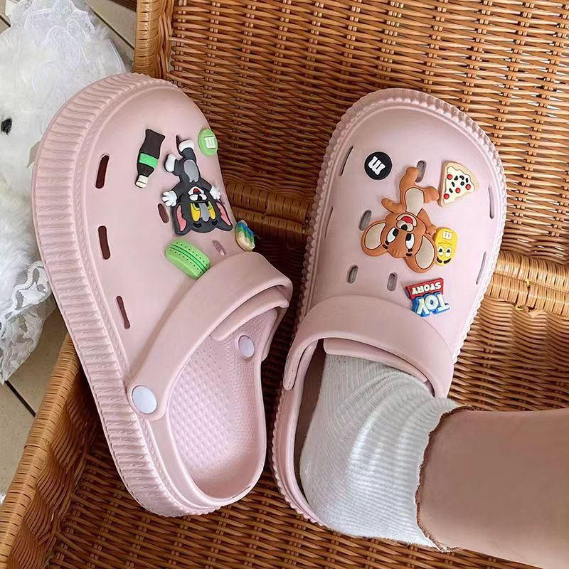 FEIJIANU dép Cross dép sandal nữ giày đi biển đáng yêu thoải mái 27Z23070713