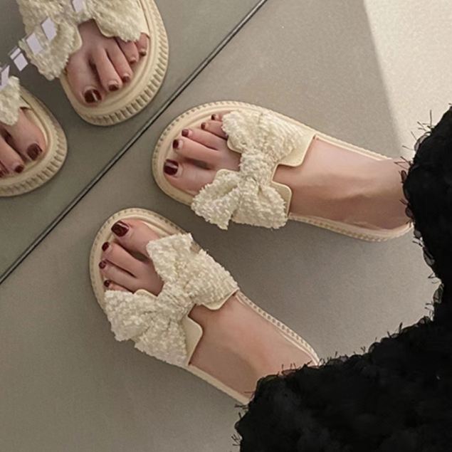 FEIJIANU Dép xỏ ngón dép kiểu nữ đi chơi dép bánh mì Thoải Mái Xinh Xắn 29Z23071904