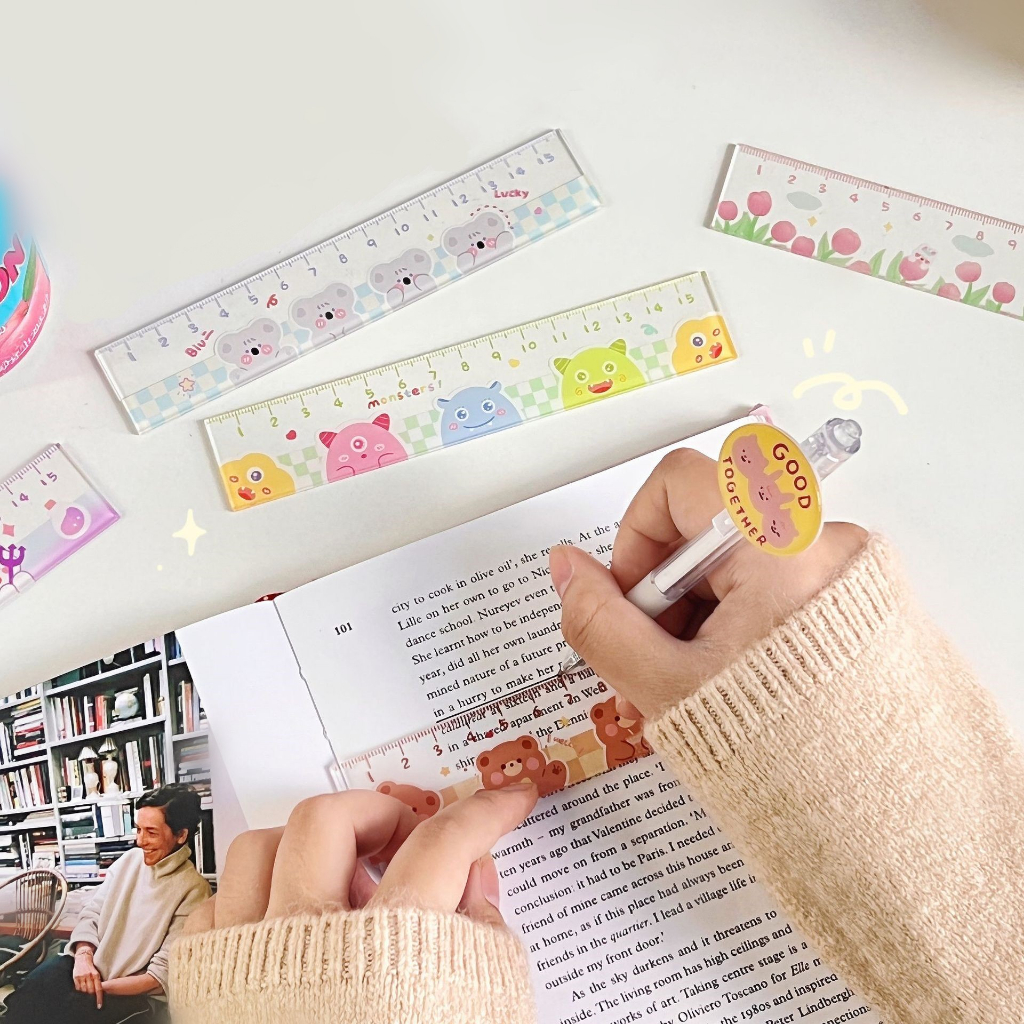 Thước Kẻ Hoạt Hình Dễ Thương 15cm