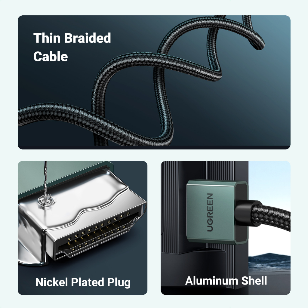 Cáp HDMI-cp 8k / 60hz UGREEN cho TV Xiaomi Box Switcher 3D HDCP