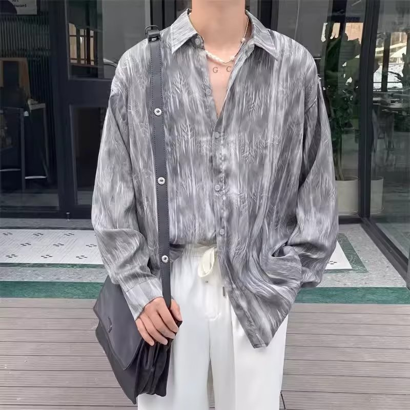 Áo Sơ Mi Nam Dài Tay Cổ Bẻ 2 Màu Lựa Chọn m-3xl