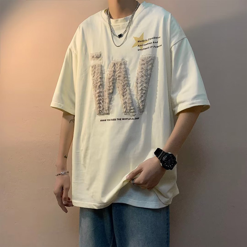 Áo Thun Tay Ngắn Cổ Tròn Phong Cách Harajuku Nhật Bản Thời Trang Cho Nam Và Nữ