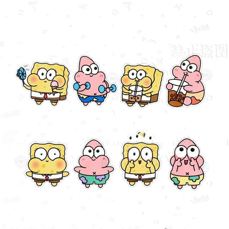 Ghim Cài Áo Bằng Acrylic Hình SpongeBob Hoạt Hình Vui Nhộn