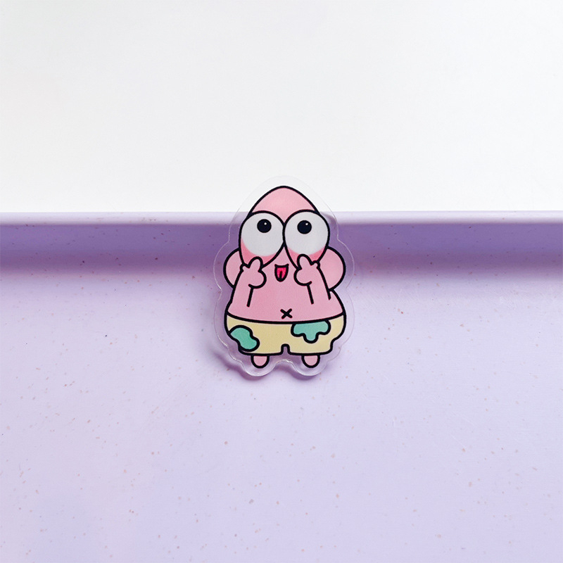 Ghim Cài Áo Bằng Acrylic Họa Tiết Hoạt Hình Pie Star Merchandise Dễ Thương