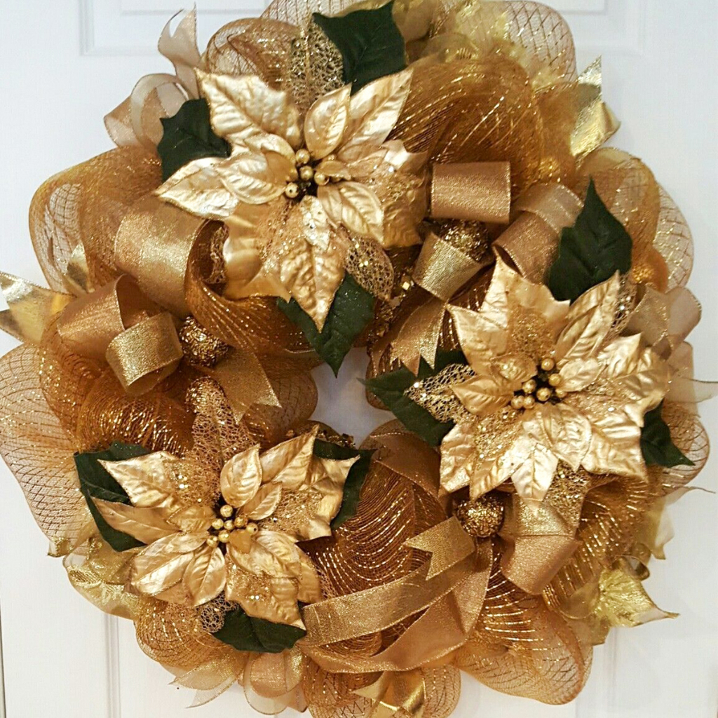 Dây Ruy Băng Lưới 26cm 10 Yards Màu Vàng / Bạc / Đỏ Dùng Trang Trí Cây Thông Giáng Sinh DIY