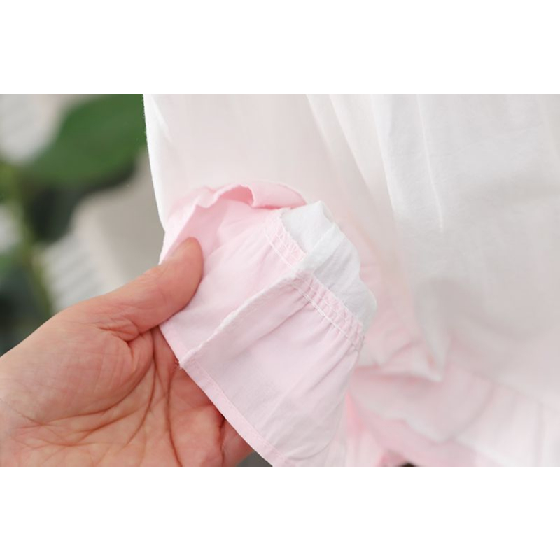 Đầm Công Chúa Cổ Tròn Họa Tiết Trái Tim Cho Bé Gái