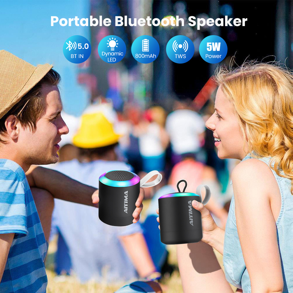 AIYIMA Mini Speaker Bluetooth 5.0 Speakers