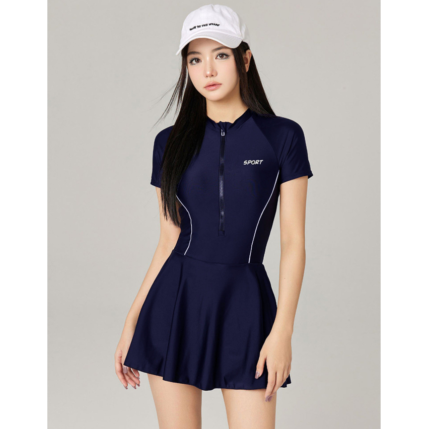 U Gonna S Áo tắm nữ tay ngắn gợi cảm một mảnh với miếng độn ngực đơn giản cổ điển thanh lịch thời trang đàn hồi màu trơn 2023 | BigBuy360 - bigbuy360.vn