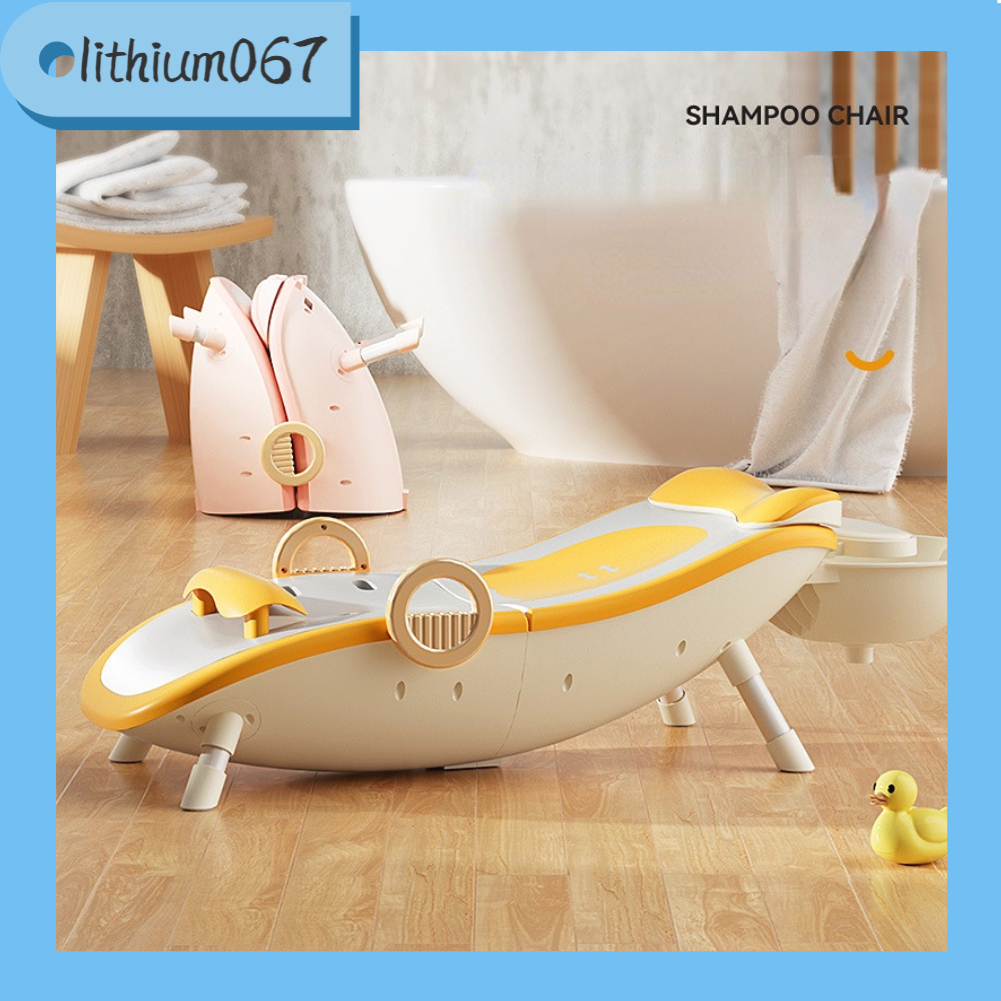 Ghế gội đầu cho bé có thể điều chỉnh gập lại màu sắc tươi sáng thích hợp cho trẻ em Phụ nữ mang thai - Lithium067