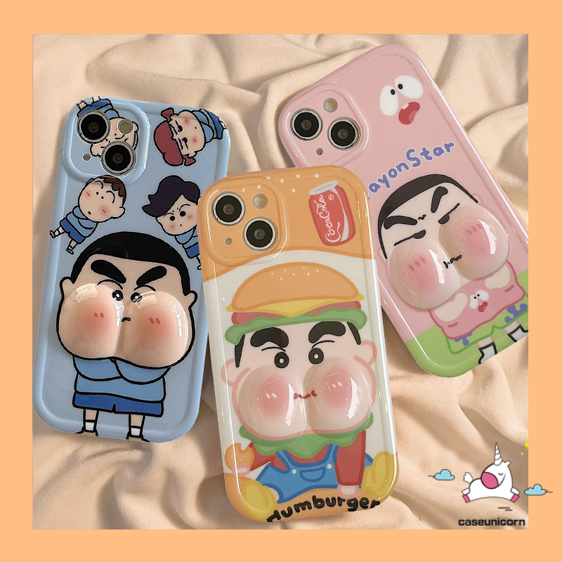 Ốp Điện Thoại Dẻo Hình Cậu Bé Bút Chì 3D Cho Iphone 11 13 14 12 Pro Max 6 6S 7 8 Plus 7Plus 8Plus Xr X Xs Max Se 2020