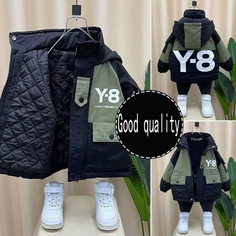 Áo Khoác parka Lót Lông Cừu Dày Dặn Thời Trang Mới 2023 Cho Bé Trai áo đệm trẻ em