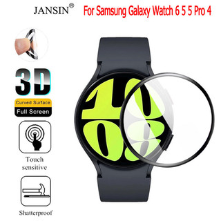 Jansin Miếng Dán 3D Bảo Vệ Màn Hình Đồng Hồ Thông Minh Samsung Galaxy Watch 6 Classic 5 Pro 4 40mm 44mm 45mm 43mm 47mm
