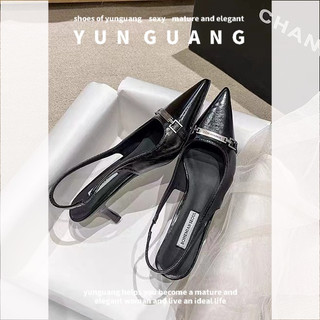 Yunguang Giày Cao Gót Mũi Nhọn Miệng Nông Thiết Kế Mới Cho Nữ