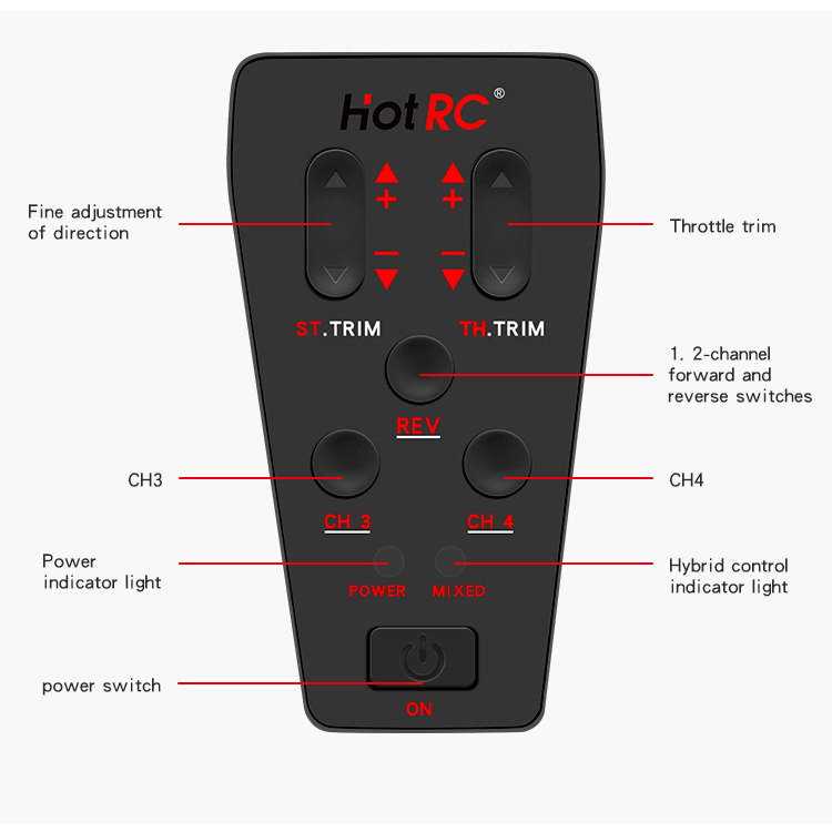 Máy Phát Radio CT-6A 2.4GHz 6CH 4CH Điều Khiển Từ Xa Cho Đồ Chơi Xe Hơi, Tàu Thuyền, Xe Tải Điều Khiển Từ Xa