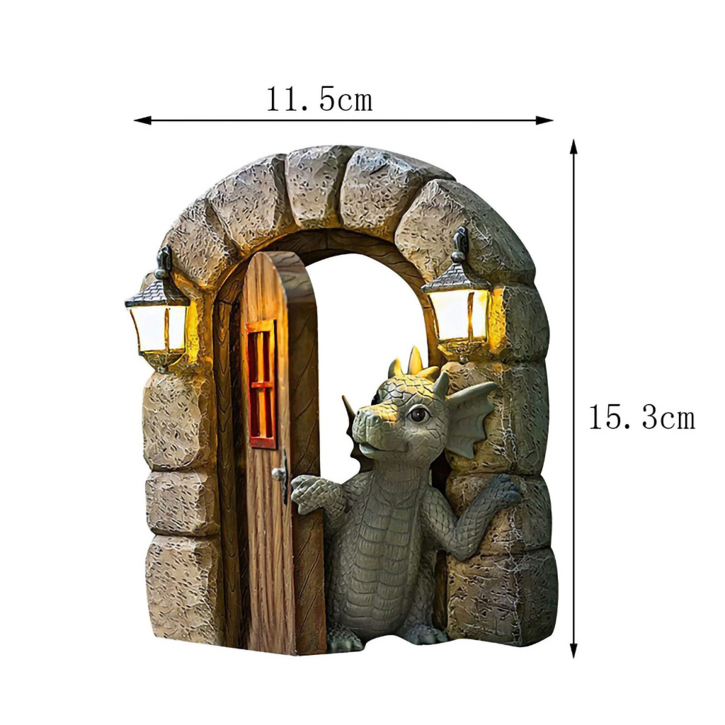 Tượng Khủng Long Leo Cửa Sổ Chất liệu nhựa Resin dễ thương Nhỏ gọn Trang Trí Sân Vườn