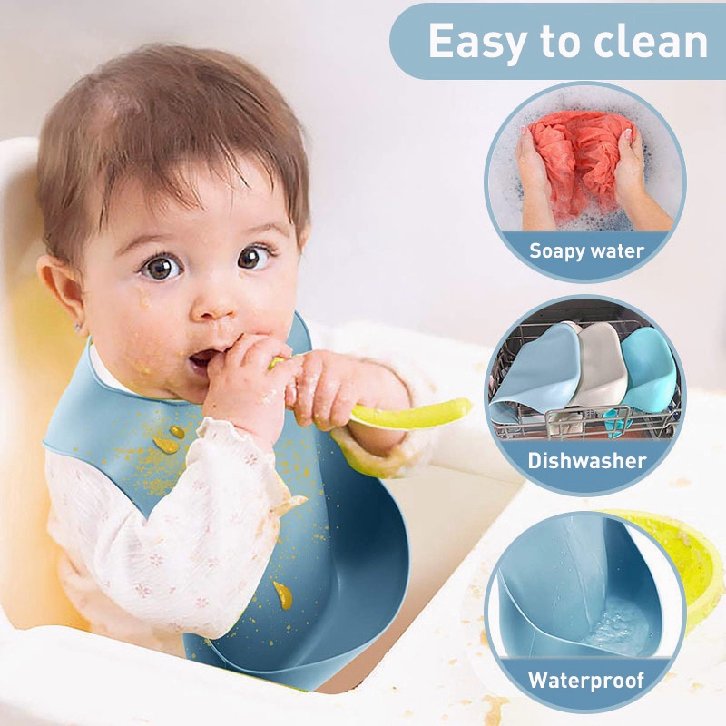 Bộ tập ăn cho trẻ em, bát hút silica gel cho trẻ sơ sinh, bộ 8-piece