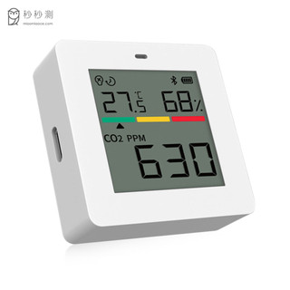  Máy dò chất lượng không khí Mini Miaomiaoce Máy dò CO2 Type-C Nhiệt độ sạc Máy đo độ ẩm Giám sát chính xác Tiêu thụ điện năng siêu thấp Kết nối Bluetooth bền 