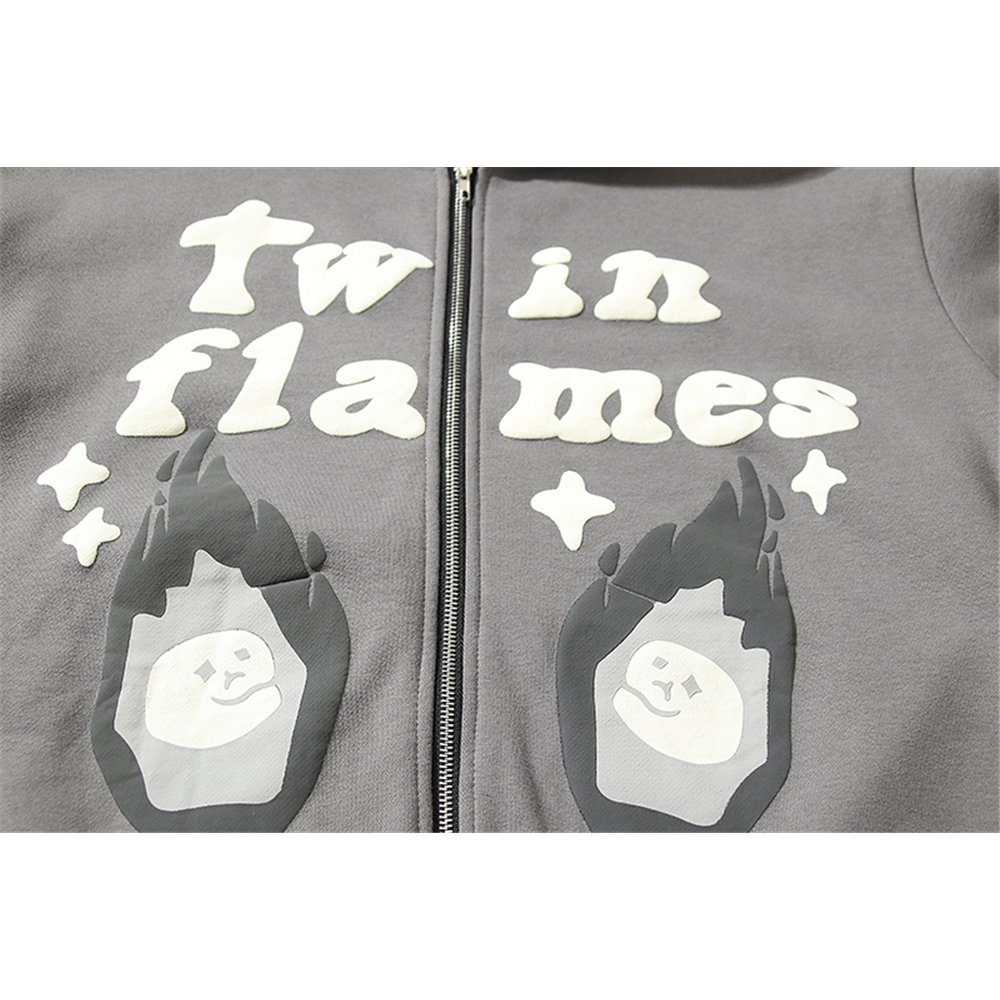 Áo Khoác Cardigan Có Nón Họa Tiết Hành Tinh Vỡ Thời Trang Đường Phố Mùa Thu 2023 Cho Nam Và Nữ