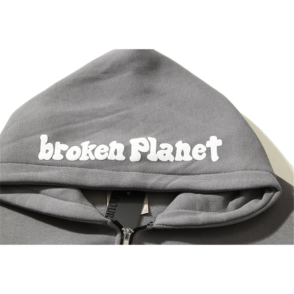 Áo Khoác Cardigan Có Nón Họa Tiết Hành Tinh Vỡ Thời Trang Đường Phố Mùa Thu 2023 Cho Nam Và Nữ