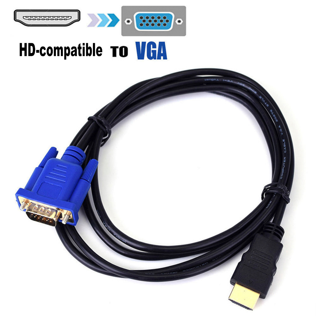 Dây cáp nối 1080P HDTV HDMI với VGA Male 15Pin cho máy tính/TV