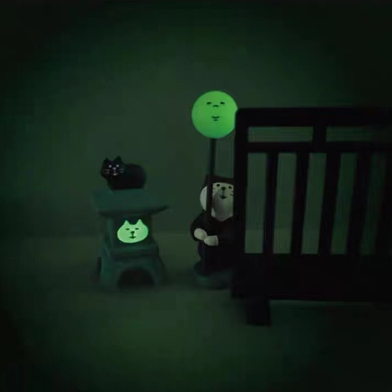 Decole] Decole  Decole]❤Búp Bê Hình Chú Mèo Và Bánh Trung Thu D22-23 Bằng Nhựa Resin Kiểu Nhật Bản Dùng Trang Trí