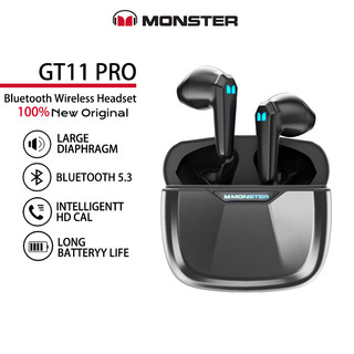 Tai nghe bluetooth nhét tai MONSTER GT11 pro không dây bằng kim loại kèm hộp sạc