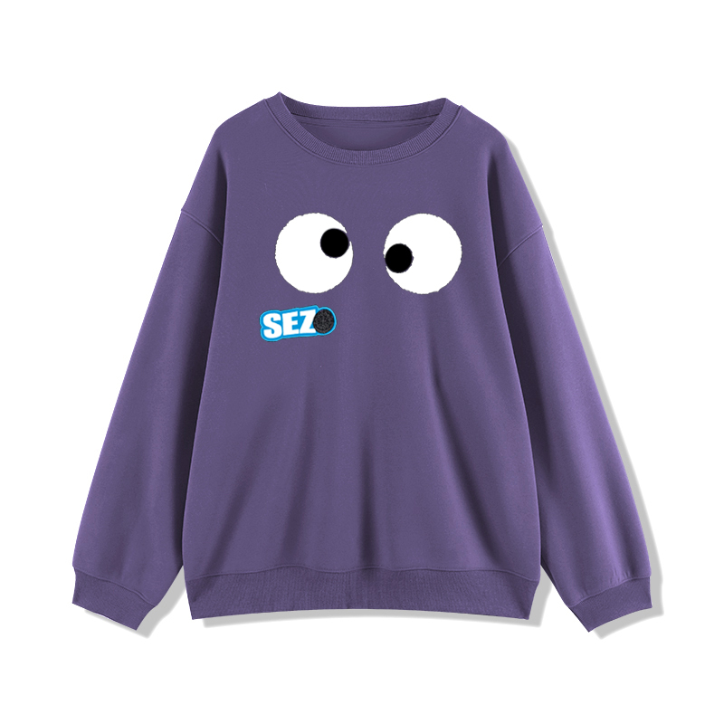 Áo Sweater Cổ Tròn In Hình Biểu Tượng Cảm Xúc Thời Trang Xuân Thu Cho Nữ