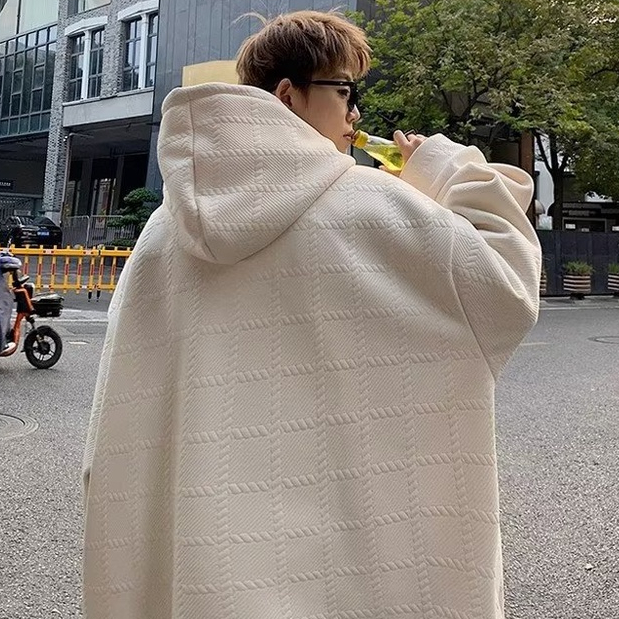 Áo Hoodie áo hoodie không mũ Unisex Màu Trơn Dáng áo hoodie nam Nữ form rộng Thời Trang Cho Cặp Đôi Hoạ tiết sọc cá tính Áo Hoodie Basic